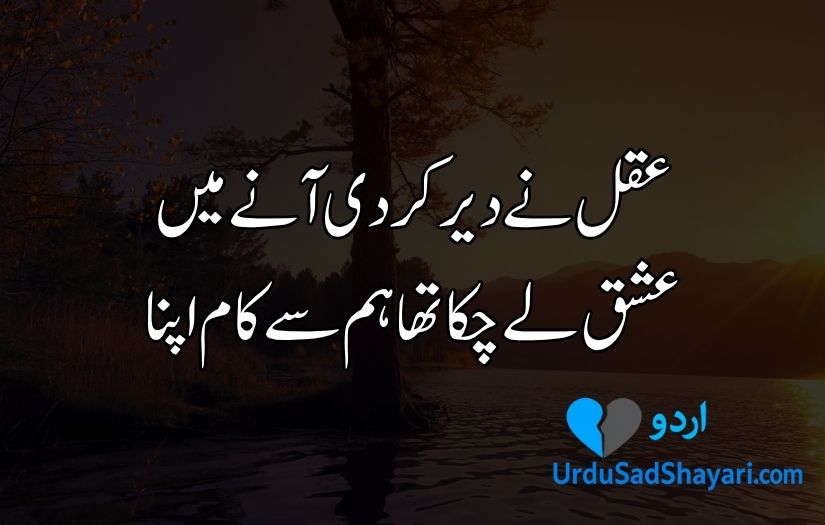 Sad Poetry in Urdu text