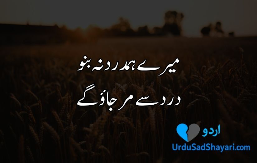 Sad Poetry in Urdu text