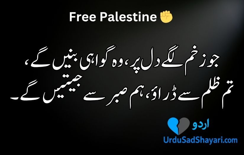 Palestine poetry in Urdu