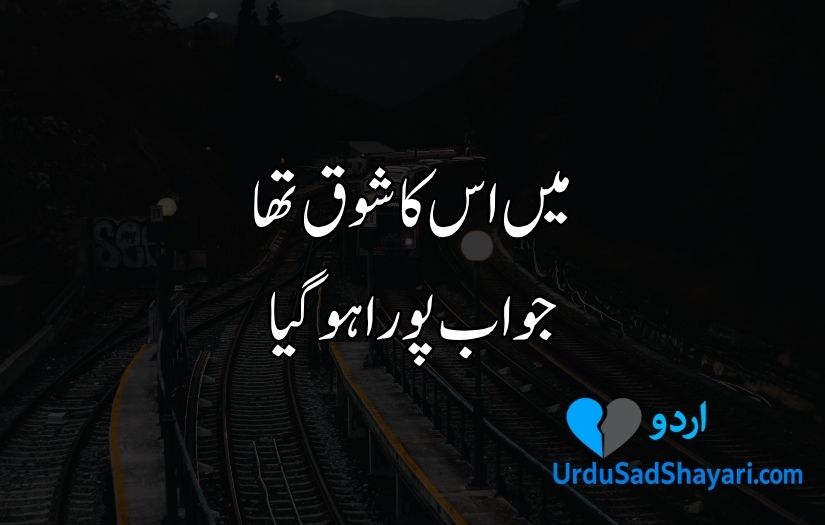 2 line sad shayari in Urdu