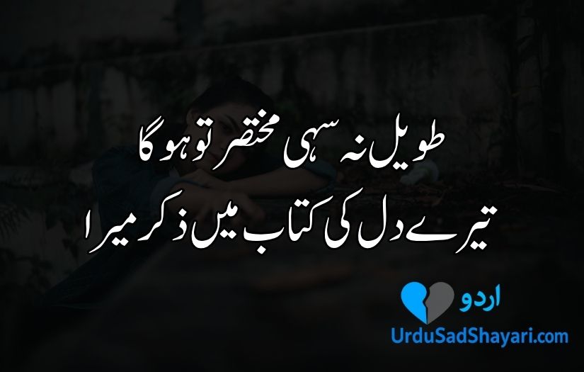 2 line sad shayari in Urdu