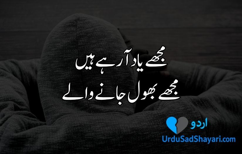 2 line sad shayari in Urdu