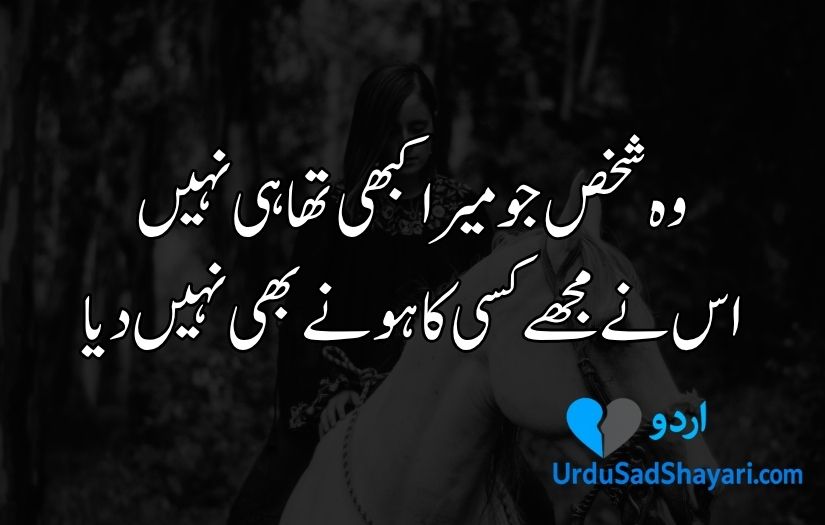 2 line sad shayari in Urdu