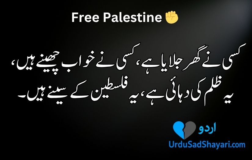 Palestine poetry in Urdu