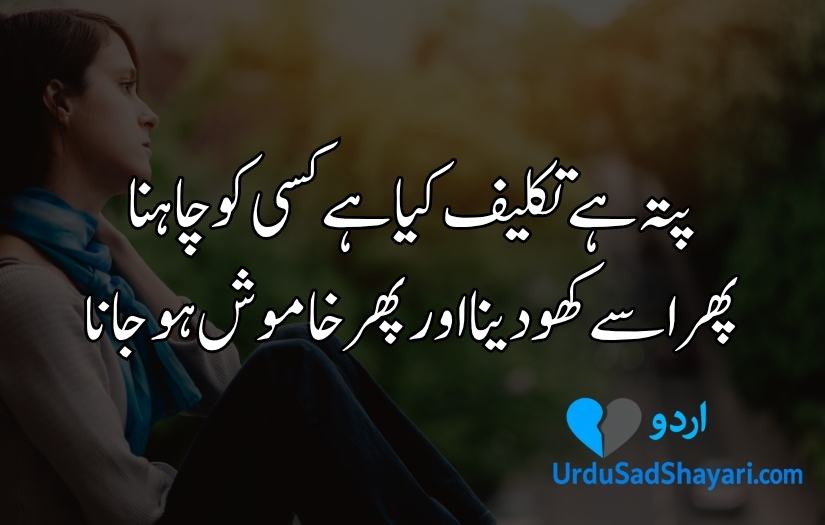 Sad Shayari in Urdu for love