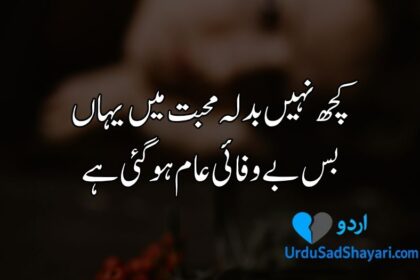 Bewafa poetry in Urdu