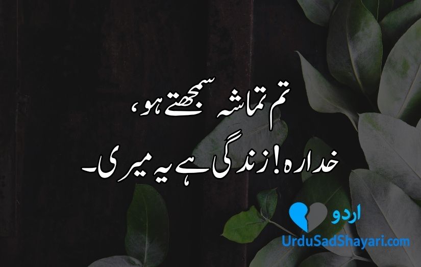 Urdu poetry in 2 lines text