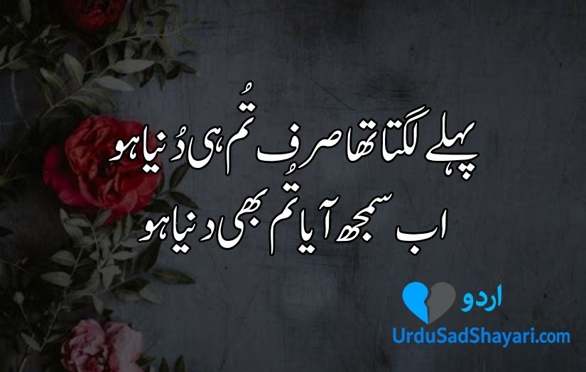Urdu poetry in 2 lines text